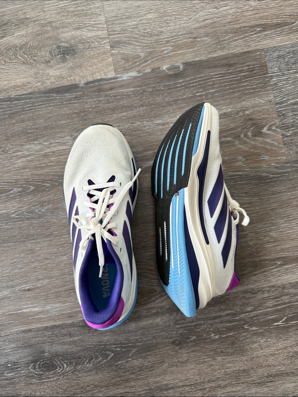 Adidas Supernova running shoes.